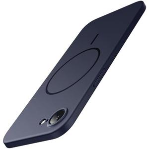 JETech Magnetic Slim Case for iPhone 16e 6.1-Inch 2025 Compatible with MagSafe, Camera Lens Full Protection, Ultra-Thin Lightweight Matte Finish Minimalist Phone Cover (Dark Blue)