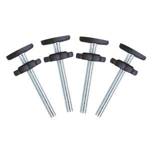 4 Pack Baby Gate Replacement Parts Threaded Spindle Rod 8MM(M8), Screw Bolts Hardware Kit for Pet & Dog Pressure Mounted Safety Door & Stair Gates (A Black)