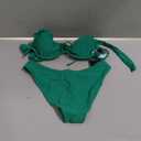 ZAFUL Women High Cut Bikini Sets String Sexy Swimsuit Two Piece Underwire Bathing Suit Brazilian Cheeky Cut Out Cute Swimwear (Small, Green)