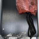 SUPERJARE Nightstand with Charging Station, Bed Side Table with Adjustable Fabric Drawer, Night Stand for Bedroom, 3-Tier Storage End Table, for Living Room, Black (M (11.8"D x 15.7"W x 23.4"H))