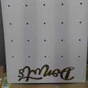 Wooden Donut Wall Display Stand - 9 Doughnut Holder Board for Grow Up Party, Birthday, Wedding, Baby Shower Decorations (White) (11.8x15.7 inch)