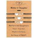 3 x EOBOH Mothers Day Gift Bracelets, Mothers Day Bracelets Adjustable Hearts Mother Daughter with Card, Love Mothers Day Gifts for Grandma Daughter Accessories