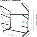 Kayak Storage Rack, Heavy Duty Freestanding Kayak Racks for Garage and Outdoor Storage, Storage Rack Adjustable for Kayak, Canoe, Surfboard & Paddle board