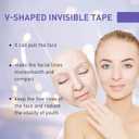 40 Pcs Face Tape Lifting Invisible with String for Wrinkles, Jowls, Neck, Eye, Waterproof High Elasticity V Shape Lift Tape Stickers, Instant Makeup Bands