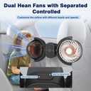 Hayousui Backseat Car Fan for Kids: Battery & USB Powered 5V/2A Rear Seat Car Cooling Fans, 3 Speed Independent Control, 360 Rotatable Auto Headrest Cooler for Vehicle Sedan Truck Pickup (Orange)