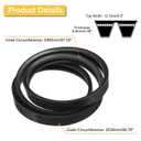uxcell 2/B97 Classic Wrapped 2 Banded/2 Ribs V-Belt, 100" Outside Circumference Wrapped Industrial Rubber V-Belt B Profile V-Belt for Industrial Machinery Equipment, Black