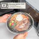 OEC Lighter Weight Tempered Glass Microwave Splatter Cover - 11.5 inch (Inner Diameter 10.6) - Heat-Resistant -Durable Glass Lid with Vent, Silicone Knob, Dishwasher Safe, 100% Food Grade - BPA Free