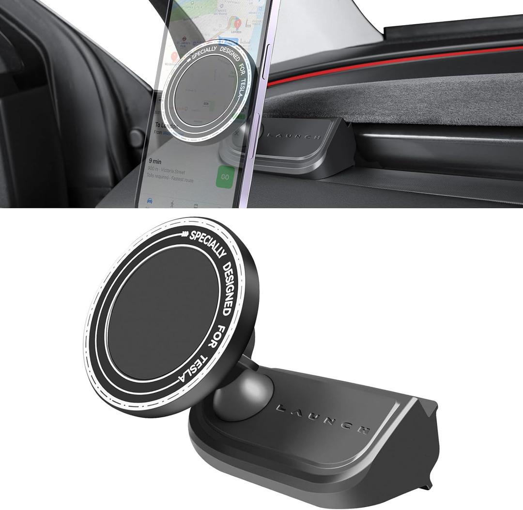 Car Phone Mount for Tesla New Model Y Juniper 2026 Mag-Safe Dashboard Phone Holder for 2024-2026 Model 3 Highland Accessories for All Smartphone
