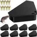 8 Pack Mouse Bait Stations with Keys - Outdoor Refillable Mouse Bait Station Reusable Mice Small Rats Poisoning Station Box for Indoor Outdoor Kitchen Garage, Safe for Kids and Pets, Black