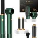 5 in ONE Hair Dryer Brush, Blow Dryer Curling Wand Hair Styling Tools Set, Ionic Hot Air Brush Round Brush Blow Dryer, Left&Right Styler 100-120V