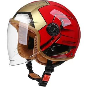 Youth & Kids Gift Retro Electric Motorcycle 3/4 Half Helmet,Toddler Cute 3/4 Open Face Motorcycle Half Helmet,DOT Approved,Boys Girls Go-Kart Dirt-Bike Street Scooter Vespa ATV Helmet One size(48-58 cm)