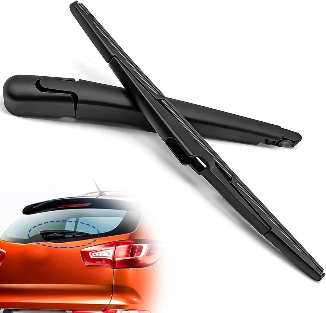 Rear Windshield Wiper Arm Blade Set, Compatible with Hyundai Santa Fe 2013-2017, Sp0rts XL 2013-2017, Compatible with Sedona 2015-2021, Replace OE #988502W000, 988112W000
