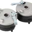 2PCS Front Drum Brake Wheel Hub, 3 Stud Auto Front Left Right Brake Housing and Shoes Replacement Fits for 50cc 70cc 90cc 110cc 125cc Taotao Engine ATV Quad 4 Wheel Motorcycle