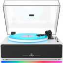 Seasonlife® All-in-One Record Player with 4 Speakers & Bluetooth, White