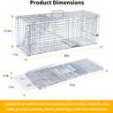32" Live Animal Traps,Humane Animal Trap for Stray Cats up to 16.5 pounds, Raccoons, Squirrel, Skunk, Mole, Groundhog, Armadillo, Rabbit,Steel Foldable with Pedal Triggers