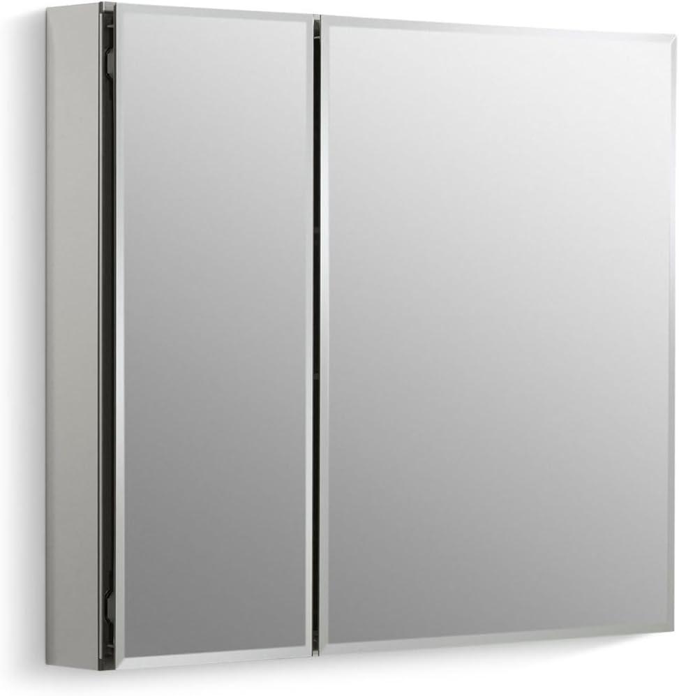 Kohler K-CB-CLC3026FS Beveled Medicine Cabinet with Mirror Doors & Adjustable Shelves, Rectangular Beveled Edge Frame, 30" x 26" (30 in. x 26 in.)