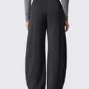 G4Free Smoofit Fleece Lined Women's Baggy Barrel Sweatpants Wide Leg Casual Pants with Pockets (Black, S)