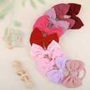 YanJie 24PCS Baby Girls Headbands 4.5 Baby Bow Hair Bows for Newborn Infant Toddler Kids Girl Hair Accessories Super Soft Nylon Hairwarp