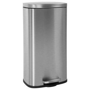 Kitchen Trash Can With Lid Step Trash Bin Fingerprint-Proof For Office Bedroom