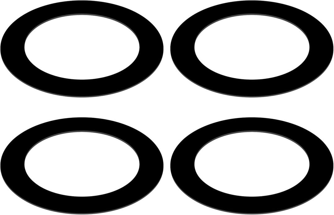 Black Goof Trim Ring for 5 Inch Recessed Cans Downlights for Ceiling Light Fixtures, 4 Pack 5.9-Inch Inner Diameter, 8-Inch Outer Diameter, Steel Construction (Fit 5 Inch)