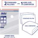 Shrink-Pak Space Bags Vacuum Storage Bags for Bedding Jumbo Compression 3 Pack Clear for Comforters Blankets (3 Jumbo/Bedding Solo)