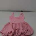 Women Puffy Bubble Hem Mini Dress Sleeveless Sexy Summer Going Out Clubwear (Small, Pink)