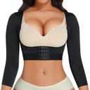 FeelinGirl Upper Arm Shaper for Women Faja Post Surgery Slimming Compression Sleeves Arm Lipo Compression Garments (Small, Black)