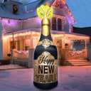 9FT Gaint Inflatables New Year's Eve Champagne Bottle Decorations Built-in LED Lighted Blow Up Decoration Home Yard Outdoor Indoor Garden Lawn Decor