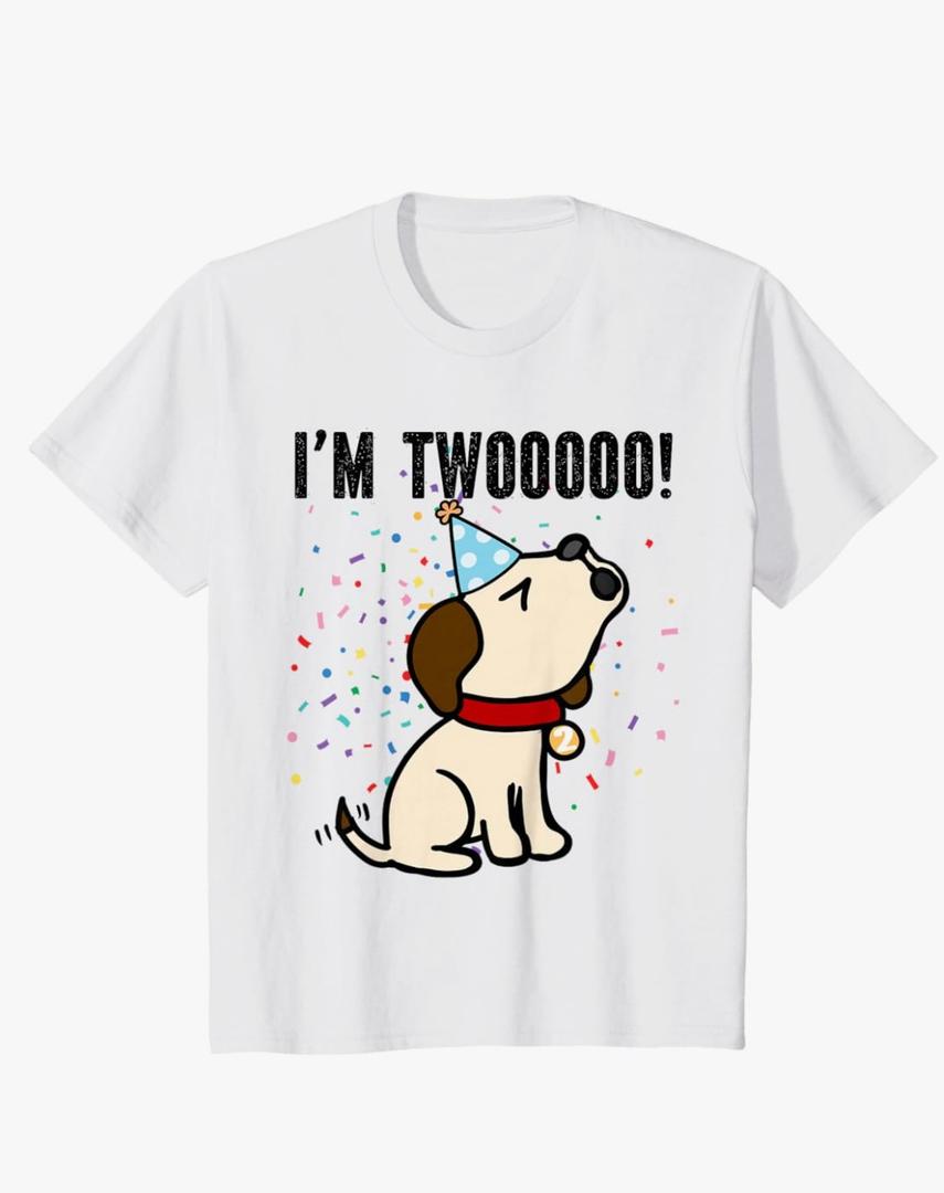 Dog Lover Theme 2 years Old Puppy t-shirt Co. Kids I'm Twoooo! little boy birthday party dog theme (2 yr old) T-Shirt 2T