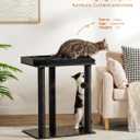 FourFurPets 26.7in Cat Tree Tower Condo, Cat Scratch Posts for Indoor Cats, Big Plate, Three 23.6in Full Sisal Scratching Posts, Black