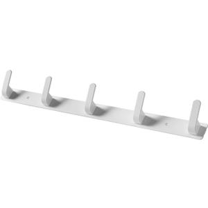 5 Hooks Matte White Bathroom Towel Hooks Mounted Wall Adhesive Heavy Duty Farmhouse Bath Coat Stick on Rack Hat Wall Hook Sticky White Kitchen Robe Rack Coat Hook White 5 Hooks Rack Towel for Bathroom (17.12*1.18*1.38 inch5hooks)