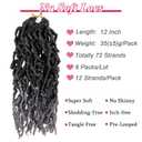 Leeven Ombre Grey Soft Locs Crochet Hair 12 Inch 6 Packs Pre looped Faux Locs Dreadlocks Synthetic Crochet Locs Crochet Hair for Black Women Tgrey#