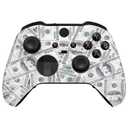 eXtremeRate The 100 Cash Money Faceplate Cover, Soft Touch Front Housing Shell Case Replacement Kit for Xbox One Elite Series 2, Xbox Elite 2 Core Controller Model 1797 - Accent Rings Included