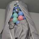 LUTIKIANG Extra Large Playpen for Toddlers, 79" X 71" with Gates, Baby Play Yards, Safety Indoor Play Area, Ocean Balls (Grey)