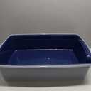 IRIS USA Cat Litter Box XX-Large Open Top with High Sided Walls Tall Scatter Shield Scoop Included Easy Clean Plastic Pan for Big Cats Kittens Multi-Cat Households 30"L x 20"W x 14"H Navy