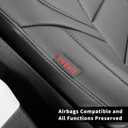coverdream Leather Seat Covers Custom Fit for 2026 Tesla Model Y Long Range (Premium) Only,Not for Standard,Armrest Covers Included,Breathable Waterproof Car Seat Protector(Full Set,Black)