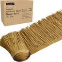 Premium Mexican Style Artificial Palm Thatch Roof Rolls. 5 Lengths, 2 Colors. Waterproof. Easy Install. Ideal for Tiki Bars, Parties, Gardens & Fences (10ft x 16in - Straw Yellow)