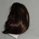 AGPTEK 13 Inches Straight Heat Resistant Short Bob Hair Wigs with Flat Bangs for Women Cosplay Daily Party - Dark Brown