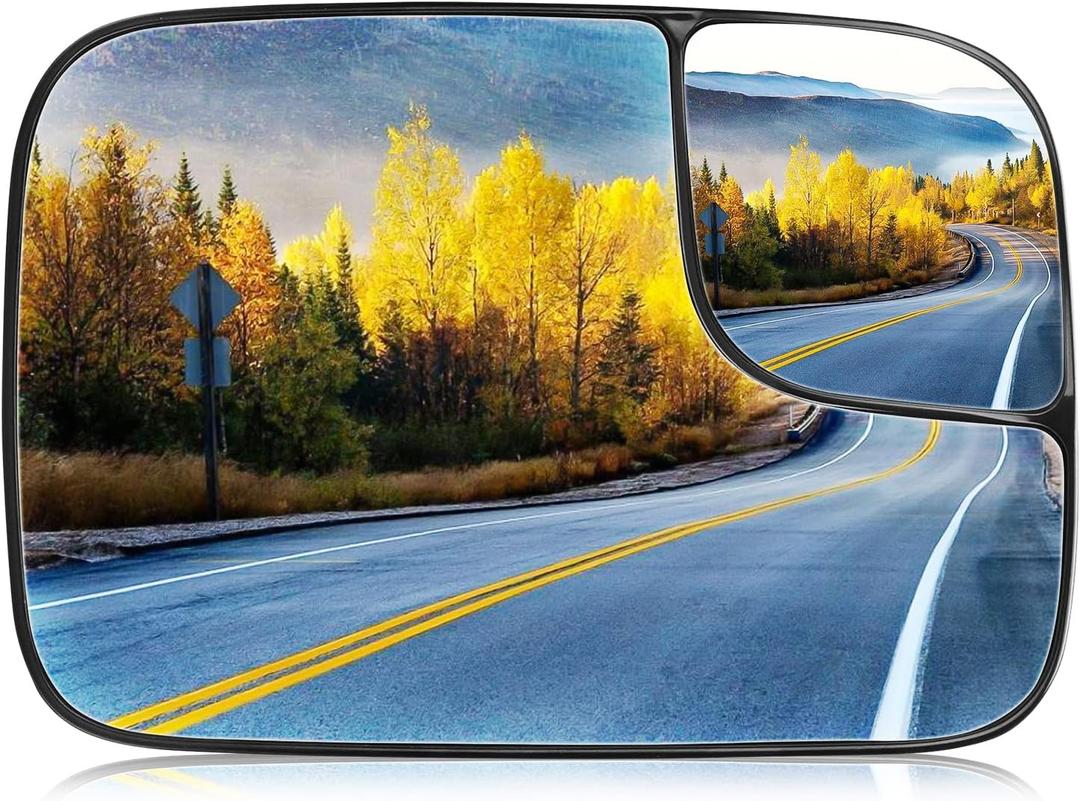 Passenger Right Side Heated Convex Mirror Glass Fits for DODGE RAM 1500 2005 2006 2007 2008, 2500 3500 2005-2009 w/Trailer Tow Package Replacement for 5161010AA 5191036AA CH1325121