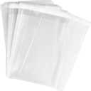 UNIQUEPACKING 100 Pcs 6 1/2 x 9 1/2 Clear Resealable Cello/Cellophane (6.5x9.5) Bags Good for 6x9 Items, 100 count