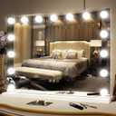 FENNIO Hollywood Vanity Mirror with Lights 23x18,Large Lighted Mirror Makeup Mirror with 15 Dimmable LED Bulbs, 3-Color Lighting