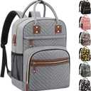 Diaper Bag Backpack Tote with Insulated Pockets for Men Baby Boys Girls Newborn Unisex Tactical Large Capacity, Multifunctional Waterproof Grey