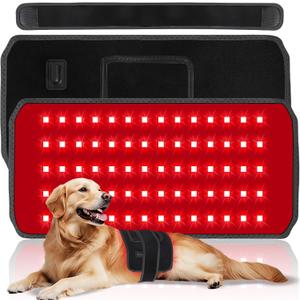 Red Light Therapy for Dogs with Two wavelengths (660nm and 880nm), Pet Red Light Therapy Belt Includes a Timer Function and Remote Control, Suitable for All Common Pets, 13.8 x 6.5 x 0.2 inches