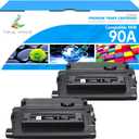 CE390A 90A Black Toner Cartridge 2 Pack Compatible Replacement for HP 90A CE390A 90X CE390X for HP Laserjet Enterprise 600 M601 M602 M603 M4555 MFP M602x M602n M603dn Printer Ink