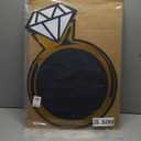 Fun Express Diamond Ring Cardboard Decoration - Sparkling Party Decor for Engagement Parties Bridal Showers Weddings, Anniversaries and Special Celebrations - Glamorous Event Accent - 1 Piece