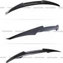 Real Carbon Fiber Rear Spoiler Compatible with 2017-2024 Audi A4 S4 B9, M4 Style Duckbill Trunk Exterior High Kick Tail Deck Lid Splitter Wing Lip