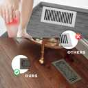 2 x Precision Flow 4"x14" Steel Floor Register - Oriental Design, Metallic Bronze Finish - Premium Home Vent Covers, Durable & Decorative - Fits 4"x14" Duct Openings, Easy Installation