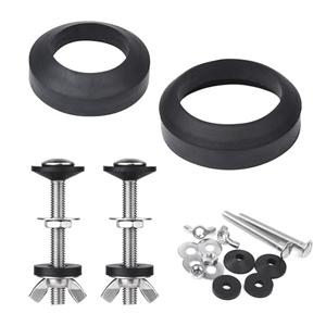 Toilet Tank to Bowl Bolt & Gasket Kit, 304 Stainless Steel Bolts, High-Density Foam Rubber Gasket, Compatible with 2-Inch and 3-Inch Seals, Easy Installation for Leak and Loose Connection Repairs