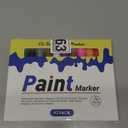 Oil Based Paint Pen, Permanent Paint Marker: Quick-Dry, Waterproof Marker Set of 12 for Rock Painting, Glass, Fabric, Ceramic, Wood, Metal, Mug, Plastic, Stone, Christmas Art Craft Supplies Kit