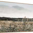 Tucai Decor Country Meadow Landscape Canvas Art Wildflowers and Field Farmhouse Wall Decor Framed Rustic Floral Print Ready to Hang 24x48 Inch Painting for Living Room Kitchen